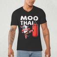 Muay Thai Moo Thai Thai Boxing For Youth Muay Thai Cow Men's V-Neck T-Shirt Muay Thai Moo Thai Thai Boxing For Youth Muay Thai Cow Men's V-Neck T-Shirt