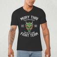 Muay Thai Oni Fight Team Kickboxing Men's V-Neck T-Shirt Muay Thai Oni Fight Team Kickboxing Men's V-Neck T-Shirt