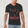 Muay Thai Respect The Art Martial Arts Kickboxing MMA Men's V-Neck T-Shirt Muay Thai Respect The Art Martial Arts Kickboxing MMA Men's V-Neck T-Shirt
