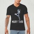 Muay Thai Tiger Nak Muay Kickboxing Men's V-Neck T-Shirt