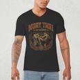 Muay Thai Vintage Thai Boxing Warrior Art Of 8 Limbs Men's V-Neck T-Shirt
