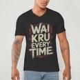 Muay Thai Wai Kru Respect Ritual Ceremony Fighter Identity Men's V-Neck T-Shirt