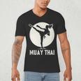 Muay Thai Woman Image Men's V-Neck T-Shirt Muay Thai Woman Image Men's V-Neck T-Shirt