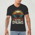 Musician Drummer Music Lover Drum Kit Men's V-Neck T-Shirt