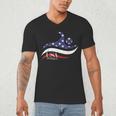 Patriotic American Flag Floating USA Swimming Team Men's V-Neck T-Shirt Patriotic American Flag Floating USA Swimming Team Men's V-Neck T-Shirt