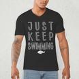 Pretty Fish Just Keep Swimming Men's V-Neck T-Shirt Pretty Fish Just Keep Swimming Men's V-Neck T-Shirt