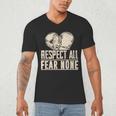 Respect All Fear None Muay Thai Men's V-Neck T-Shirt