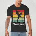 Retro Muay Thai Vintage MMA Martial Arts Thailand Boxing Men's V-Neck T-Shirt Retro Muay Thai Vintage MMA Martial Arts Thailand Boxing Men's V-Neck T-Shirt