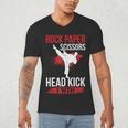Rock Paper Scissors Head Kick I Win Muay Thai Men's V-Neck T-Shirt
