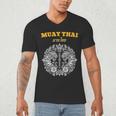 Sak Yant Muay Thai Art Tattoo Twin Tiger Kickboxing Thailand Men's V-Neck T-Shirt Sak Yant Muay Thai Art Tattoo Twin Tiger Kickboxing Thailand Men's V-Neck T-Shirt
