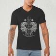 Sak Yant Thai Tattoo Twin Tiger For Muay Thai Fighter Boxing Men's V-Neck T-Shirt