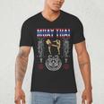 Sawadee Thai Traditional Sak Yant Thai Twin Tiger Muay Thai Men's V-Neck T-Shirt