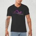 Silhouette Icon Swimmer Stuff Girls Swimming Men's V-Neck T-Shirt