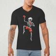 Skeleton Muay Thai Halloween Kickboxing MMA Fighter Costume Men's V-Neck T-Shirt Skeleton Muay Thai Halloween Kickboxing MMA Fighter Costume Men's V-Neck T-Shirt