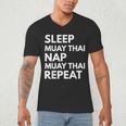 Sleep Nap Muay Thai Repeat Lover Martial Arts Men's V-Neck T-Shirt