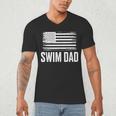 Swim Dad Art For Dad Father Men Swim Team Dad Swimming Coach Men's V-Neck T-Shirt Swim Dad Art For Dad Father Men Swim Team Dad Swimming Coach Men's V-Neck T-Shirt
