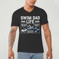 Swim Dad Life Swimmer Father's Day Swimming Daddy Men's V-Neck T-Shirt Swim Dad Life Swimmer Father's Day Swimming Daddy Men's V-Neck T-Shirt