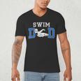 Swim Dad Of A Swimmer Dad Proud Swim Father Swimming Dad Men's V-Neck T-Shirt Swim Dad Of A Swimmer Dad Proud Swim Father Swimming Dad Men's V-Neck T-Shirt