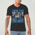 Swim Dad Swimming Dad Of A Swimmer Dad Swim Father Men's V-Neck T-Shirt Swim Dad Swimming Dad Of A Swimmer Dad Swim Father Men's V-Neck T-Shirt