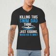 This Swim Dad Thing Swimming Dad Of A Swimmer Father Men's V-Neck T-Shirt This Swim Dad Thing Swimming Dad Of A Swimmer Father Men's V-Neck T-Shirt