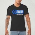 Swim Instructor Swimming Teacher Swimmer In Pool Graphic Art Men's V-Neck T-Shirt Swim Instructor Swimming Teacher Swimmer In Pool Graphic Art Men's V-Neck T-Shirt