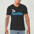 The SwimFather Saying Tee For Swimming Fatehrs Men's V-Neck T-Shirt The SwimFather Saying Tee For Swimming Fatehrs Men's V-Neck T-Shirt