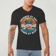 Swimmer By Day Gamer By Night Swimming Vintage Gaming Swim Men's V-Neck T-Shirt