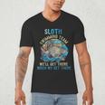 Swimmer Swim Sloth Swimming Team Retro Men's V-Neck T-Shirt Swimmer Swim Sloth Swimming Team Retro Men's V-Neck T-Shirt