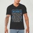 Swimmers Facts Swimming Swim Coach Men Women Graphic Small Men's V-Neck T-Shirt