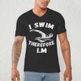 Swimming Competitive Freestyle Swim For Swimmer Men's V-Neck T-Shirt