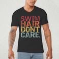 Swimming Pool Diving Sport Swimmer Swim Hair Dont Care Men's V-Neck T-Shirt Swimming Pool Diving Sport Swimmer Swim Hair Dont Care Men's V-Neck T-Shirt