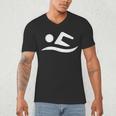 Swimming Silhouette Logo Men's V-Neck T-Shirt Swimming Silhouette Logo Men's V-Neck T-Shirt