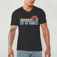 Swimming Swimmer Eat My Bubbles Swim Retro Men's V-Neck T-Shirt Swimming Swimmer Eat My Bubbles Swim Retro Men's V-Neck T-Shirt