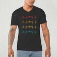 Swimming Swimmer Heartbeat Vintage Men Boys Women Swim Lover Men's V-Neck T-Shirt
