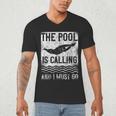 Swimming Swimmer Swim The Pool Is Calling Vintage Men's V-Neck T-Shirt