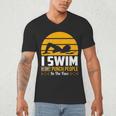 Swimming Swimmer Swim Team So I Don't Punch Men's V-Neck T-Shirt