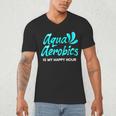 Swimming Water Aerobics Lover Aqua Aerobics Is My Happy Hour Men's V-Neck T-Shirt Swimming Water Aerobics Lover Aqua Aerobics Is My Happy Hour Men's V-Neck T-Shirt
