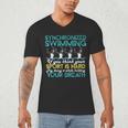 Synchronized Swimming Shirt Synchro Swimmer Artistic Men's V-Neck T-Shirt Synchronized Swimming Shirt Synchro Swimmer Artistic Men's V-Neck T-Shirt