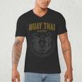 Twin Tiger Sak Yant Muay Thai Men's V-Neck T-Shirt