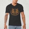 Twin Tiger Sak Yant Tattoo Muay Thai Thai Martial Arts Men's V-Neck T-Shirt Twin Tiger Sak Yant Tattoo Muay Thai Thai Martial Arts Men's V-Neck T-Shirt