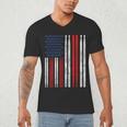 USA Flag Drumsticks Drum Kit Men's V-Neck T-Shirt USA Flag Drumsticks Drum Kit Men's V-Neck T-Shirt