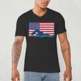 USA Flag Swimmer Swimming Sport Athlete Swim Swimming Men's V-Neck T-Shirt USA Flag Swimmer Swimming Sport Athlete Swim Swimming Men's V-Neck T-Shirt
