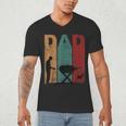 Vintage BBQ Dad Silhouette Father's Day Retro Men's V-Neck T-Shirt Vintage BBQ Dad Silhouette Father's Day Retro Men's V-Neck T-Shirt