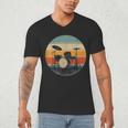 Vintage Drum Kit Silhouette Retro Music Men's V-Neck T-Shirt Vintage Drum Kit Silhouette Retro Music Men's V-Neck T-Shirt