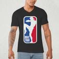 Vintage Muay Thai Fighter MMA Street Fight Kickboxing Club Men's V-Neck T-Shirt
