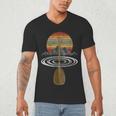 Vintage Retro Canoe Paddle & Mountains Rafting Men's V-Neck T-Shirt