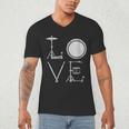 Women's Drum Kit Love Illustration For Music Enthusiasts Men's V-Neck T-Shirt Women's Drum Kit Love Illustration For Music Enthusiasts Men's V-Neck T-Shirt