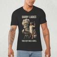 Women's Sorry Ladies This Guy Has A Grill BBQ Dad Men Lover Men's V-Neck T-Shirt