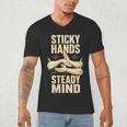 Women's Sticky Hands Steady Mind Muay Thai Boxing Men's V-Neck T-Shirt