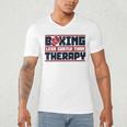 Boxing Less Costly Than Therapy Muay Thai Boxing Men's V-Neck T-Shirt